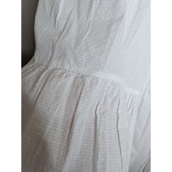 Women's 3 Tiered Cross Textured Cotton Maxi Skirt Lands End Size XL White - Picture 4 of 7